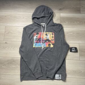 Roots Of Fight Bruce Lee Graphic Gray Pullover Hoodie XXL NWT